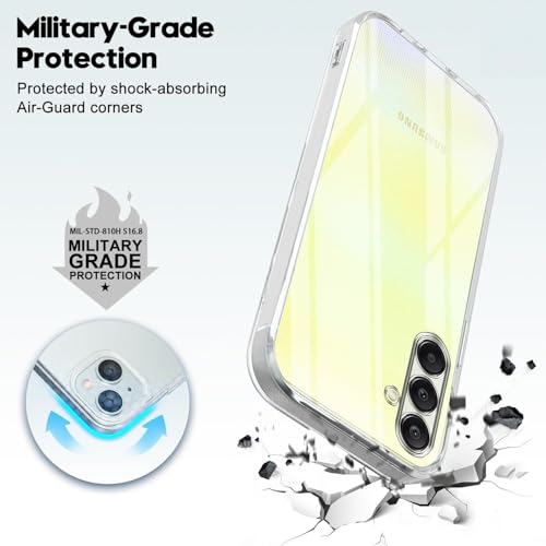 Image of Jkobi Back Cover for Samsung Galaxy A25 5G (Silicone Clear Shockproof Case with Camera Protection | Soft and Flexible | Transparent)