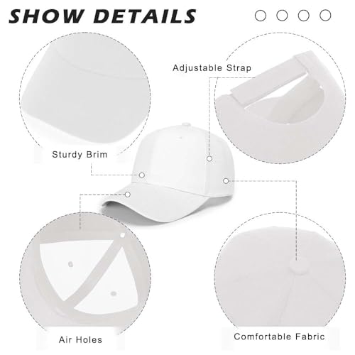 Image of Wholesale 20-Pack Solid Baseball Caps - DIY, Breathable, Adjustable Fit