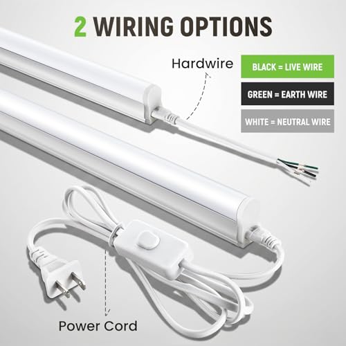Pak 4FT LED Shop Lights, 2300LM 6500K Cool White, 20W Energy Efficient Linkable Ceiling and Under Cabinet Lighting, T5 Integrated Utility Fixture for Garage, Workshop, Basement, FCC Certified, 4 Pack by Paklighting - Image 5