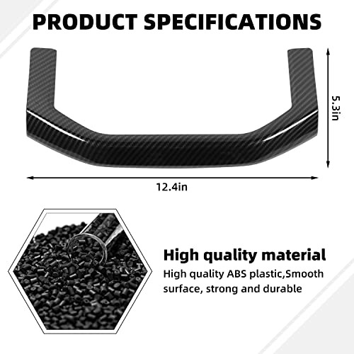 Panel de moldura portavasos trasero fibra carbono Dodge Ram miniatura 4