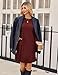 Zeagoo Winter Dresses for Women Fall Tunic Dress with Pockets Ladies Casual Dresses for Church, Wine Red M