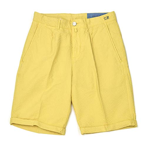 [JACOB COHEN【ヤコブコーエン】]ショートパンツ CRUISE 01860S-5304 205 コットン ストレッチ シアサッカー イエロー(30)