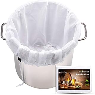 Extra Large Brew Bags Reusable, 3 Pack 26"x22" Fine Mesh Strainer Bag for Home Brewing Hops Grains Fruit Cider Apple Grape Wine Beer Making Press Drawstring Straining Brew in a Bag