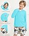 Hotfiary Boys Rash Guard Long Sleeve Swim Shirt Kids Youth UPF 50+ Zip Up Hoodie Fishing Sun Water Beach Pool Shirt Thumbhole
