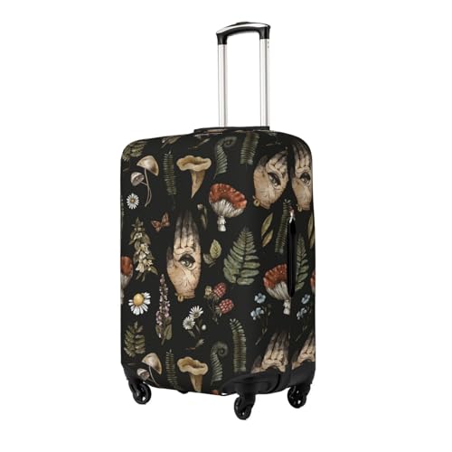 Elastic Travel Luggage Cover Printed Mushroom Plants Witch Hand Double-Sided Suitcase Protector Bag,Dust-Proof Anti-Scratch Washable Baggage Covers For Kid Adult,X-Large2