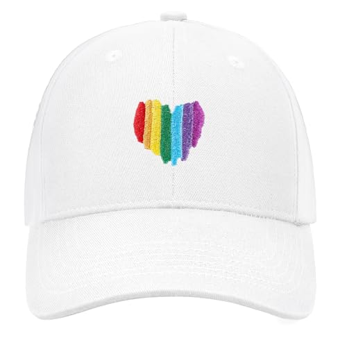 Image of Pride Hat Rainbow Caps LGBT Baseball Cap Pride Accessories Gay Stuff for Men Women