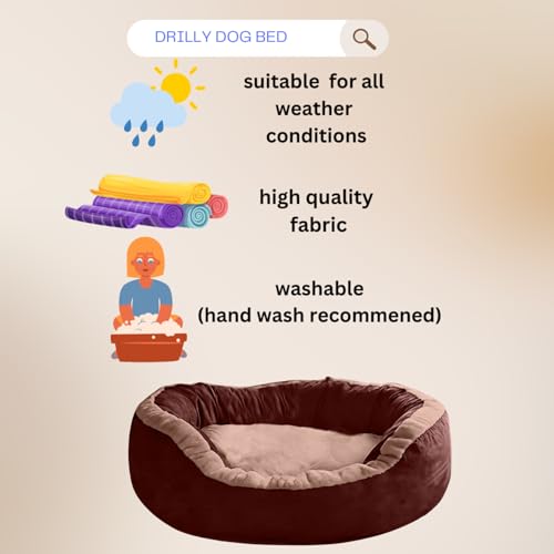 Image of DRILLY Premium Fur XXL Dog Bed for Extra Large Dogs Washable-Orthopedic Big Dog Beds | Big Breed | | Giant Human Dog Bed (XXL)