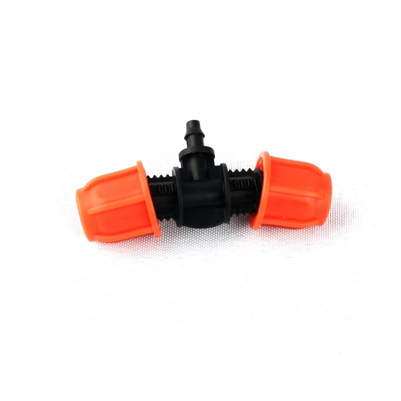 40 Uds 8/11mm a 4/7mm manguera de jardín conector reductor de bloqueo de rosca en T con púas for acoplamientos de riego por microgoteo