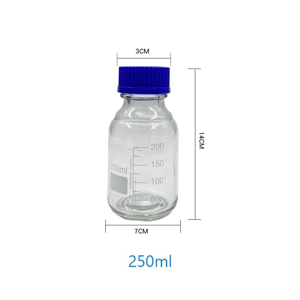Cristalería de Laboratorio Botella de vidrio transparente con tapa de rosca marrón for laboratorio, sellada, for muestras de laboratorio(1000mL Brown 1pcs)