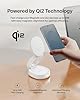 Belkin 2-in-1 Convertible Wireless Charging Station, Wireless Portable Charger 15W, MagSafe-Compatible Qi2 Charger for iPhone 17, Air, AirPods with Weighted Non-Slip Base, 30W Charger Included - White