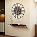 LEIKE Moving Gear Large Clock Wall 20inch/50cm Copper, Decorative Wall Clocks for Living Room, Unique Farmhouse Steampunk Metal Wall Clock Decor, Office Wall Clocks