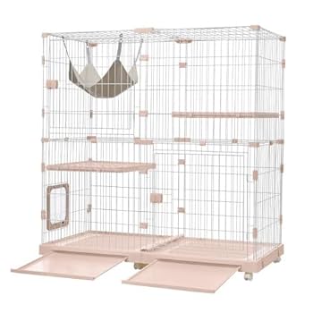 猫ケージ 2段 キャットケージ ハンモック 大型 猫ゲージ 373-180 Amazon.co.jp: Shinyever 猫 ケージ キャットケージ 猫ケージ