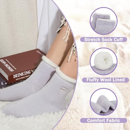 Image of iCamter 4 Pairs Womens Wool Socks - Soft, Thick, Warm Thermal Boot Winter Socks for Gifts