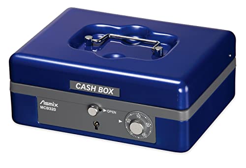 Amazon | アスカ 手提金庫 MCB320 書類A6サイズ収納 ブルー | 金庫