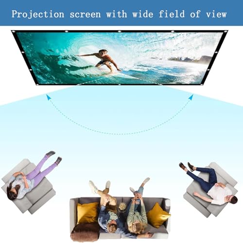 Pantalla de proyector 200 pulgadas 4:3 plegable portátil miniatura 5