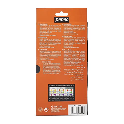 PEBEO Tinta Guache Pébéo 12ml 12 Cores, 668800