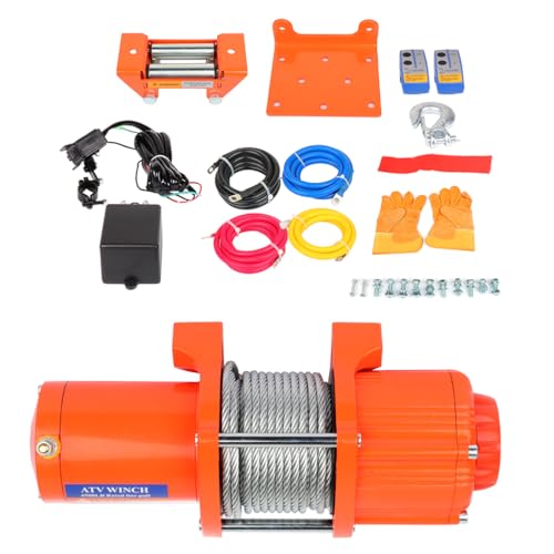 Cabrestante eléctrico 12V 4500LB con control remoto miniatura 1