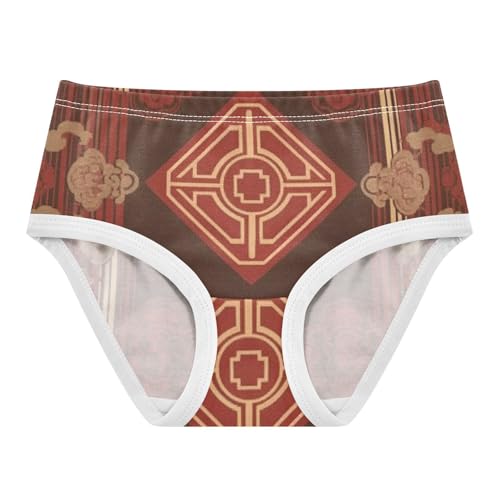 Daily Wear Girls' Panties Comfort Underwear for Toddler Girls Retro Plaid Pattern in Sizes 2T,3T, 4T, 5T, 6Y and 8Y
