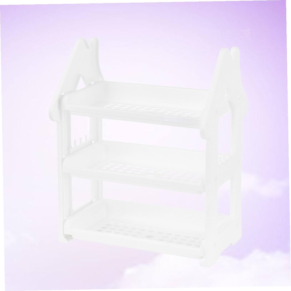 Three Layers Multifunctional Kitchen Rack Versatile Storage Organizer for Desktop and Bathroom White Space-saving Design Hooks for Condiments and Cosmetics image 4
