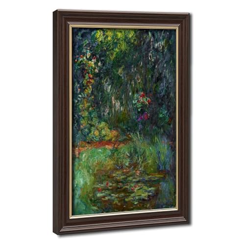 Impression sur toile Coin Du Bassin Aux Nympheas Monet cadre suspendre