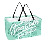 Rechteckiger Einkaufskorb Wäschekörbe Stoffaufbewahrung Aufbewahrungsbox Frische-Lokal-Meeresfrüchte-Fisch-Design