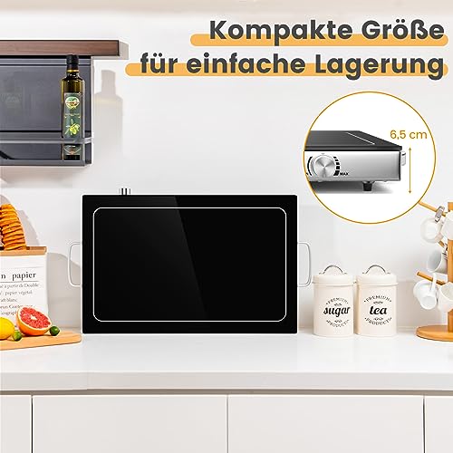 COSTWAY 56 x 36cm Warmhalteplatte elektrisch Speisewärmer mit Heizplattenfunktion von 50℃ bis 120℃, Temperaturregler, Buffetwärmer Edelstahl Warmhaltegerät – Bild 8