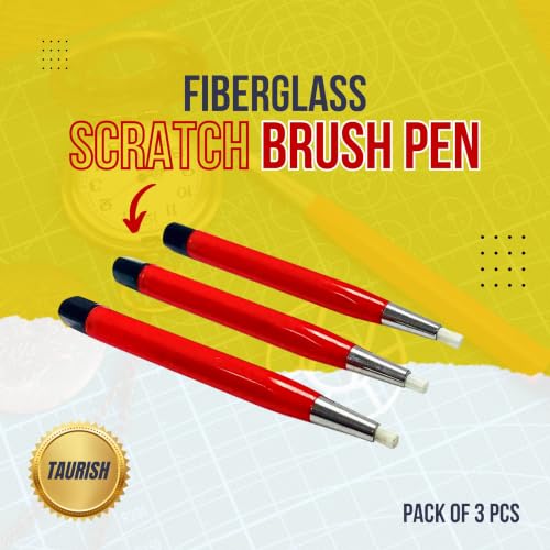Image of Fiberglass Scratch Brush Pens 6 Pack for Jewelry, Watch & Coin Cleaning | 6 Pack, Jewelry Cleaning, Watch Cleaning, Coin Cleaning, Fiberglass Bristles