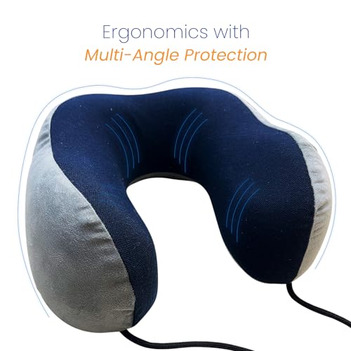 Sleepsia Memory Foam Travel Pillow for Neck Support â Soft Washable Cover | Compact Neck Pillow for Airplane, Car & Home Use | Ergonomic Support for Sleeping & Long Travel - Image 6