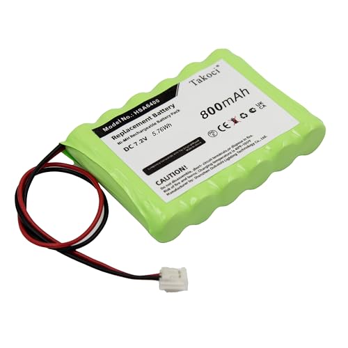 SCESMIA Replacement 60AAAH6BMJ Alarm System Battery Compatible with Ya-le Easy AI Easy EF Easy Fit HSA6400 Premium Alarm Control HSA6410 Panels ，Fits P/N 802306063H 7.2V 800mAh