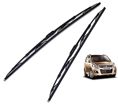 Image of Euro Care Metal Type Wiper Blade Compatibility with Maruti Suzuki WagonR 2019 (Model : 2019-Till Date) Windshield Car Wiper Blade Size D-20,P-16