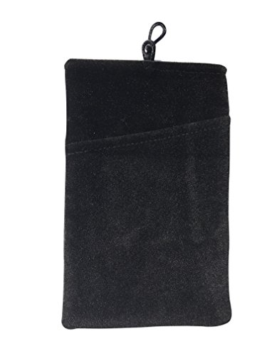 NOVAGO Pochette chaussette velours Kangourou haute qualité pour smartphone ou bijoux grand format taille L : 10 x 16.4 cm ; 6.0 '' pour iPhone XS Max, iPhone 678 Plus, Samsung Galaxy Note,J4 Plus, J6 Plus,Sony XZ Premium ,LG G6, Huawei Mate,Xiaomi Note..(Taille L Noir)