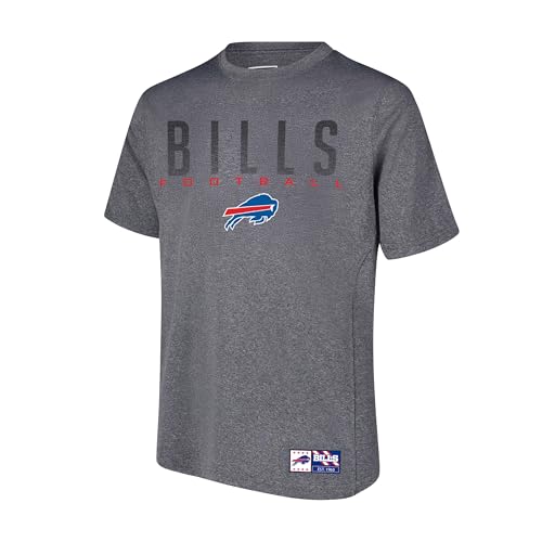 Ultra Game Men's NFL Official Super Soft Game Day T-Shirt, Buffalo Bills, Heather Charcoal, X-Large