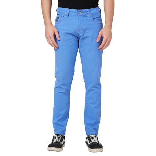 Image of Spykar Men's Kano Slim Fit Mid-Rise Jeans (Ankle Length)