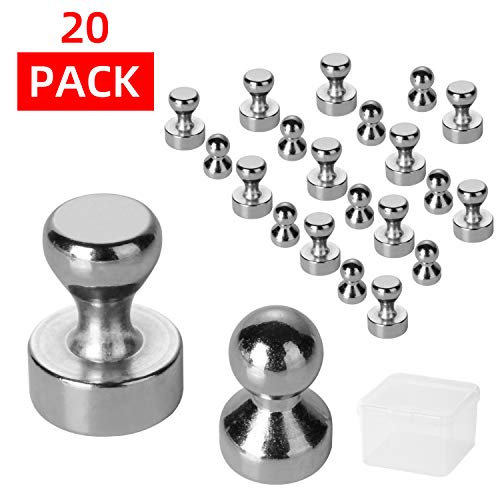 moinkerin 20 Pièces Aimant Neodyme Magnet Frigo Enfant Aimant Puissant pour Tableau D'affichage, Tableau Blanc, Réfrigérateur, Tableau D'affichage ou Aimant Photo