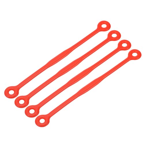 M METERXITY 4 Pack Tennis Dampener - Shock Absorber, Silicone Racquet String Damping, Apply to Tennis Racket (12cm, Red)