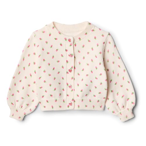 Amazon Essentials x Sofia Grainge Baby Mädchen Leichter Cardigan-Pulli, Kräftiges Rosa Klein Erdbeeren, 24 Monate
