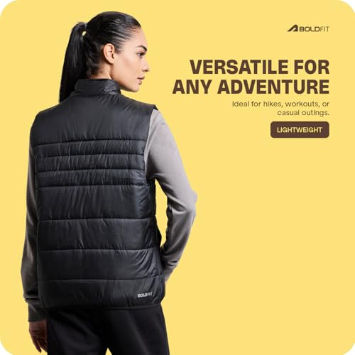 Image of Boldfit Sleeveless Jacket For Women Puffer Jacket For Women Winter Wear Winter Jacket High Neck Jackets For Women Insulated Winter Jacket For Women Monsoon Winter Wear For Women Jacket