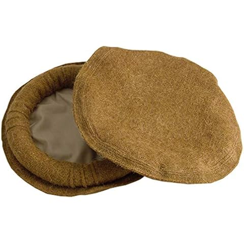 ONE SIZE BROWN BEIGE WHITE Afghan Pakol Pakul Hat NWFP Taliban Gear Afghani Mens Tribal HeadS Desert Dress Gear Head (Brown) Cover
