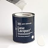 AMY HOWARD AT HOME: LuxeLacquer Paint – Momma's Pearls – Ultra High-Gloss Designer Paint for Furniture, Cabinetry, Walls, Trim, and More. Made in the USA. White - High Gloss - 32 oz.