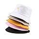SUNTRADE Unisex Fischerhut, doppelseitig, bestickt, Sommer, Reisen, Strand, Sonnenblende, Outdoor, verstaubare Kappe, Pink-Schwarz, M/L