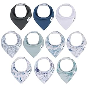 Baby Bandana Drool Bibs for Boys,10 Pack Baby Boy Bibs for Teething and Drooling,Organic Cotton Bibs for Toddler,Soft…
