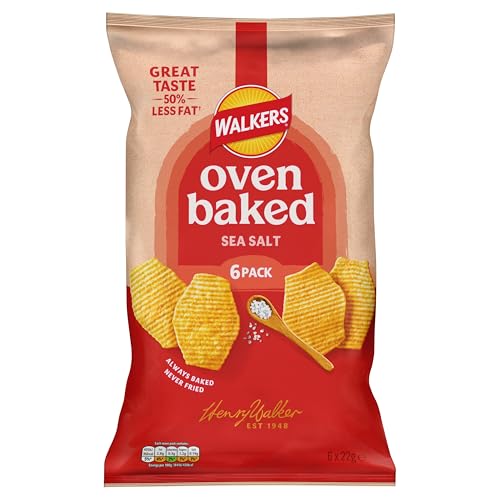 Walkers Baked Snacks Sea Salt 6 x 22g