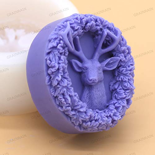 Deer Mold Silicone Bar Soap Mold Animal for DIY Craft Handmade Soap Candle Resin (11309) - Thumbnail 2