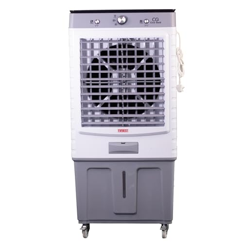 Cine Gold Everest 90 LTRS Heavy Duty Tower Air Cooler For Home/Office With Auto Swing Technology, Powerful Air Throw & 3-Speed Control With Ice Toughened Glass Top Chamber (White and Light Grey) Cine Gold Everest 90 LTRS Heavy Duty Tower Air Cooler For Home/Office With Auto Swing Technology, Powerful Air Throw & 3-Speed Control With Ice Toughened Glass Top Chamber (White and Light Grey)