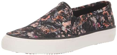Image of Keds Womens Double Decker Canvas Slip On Sneakers Shoes Casual - Black