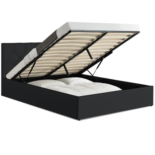 IDMarket - Lit Coffre Double Austin avec tête de lit