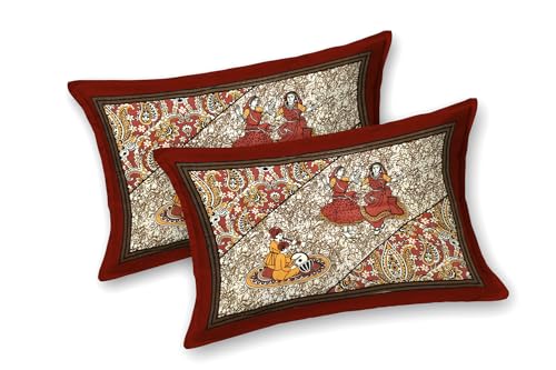 Image of Monique Bedsheet Set | 144 TC Cotton Bedsheet for Double Bed with 2 Pillow Cover