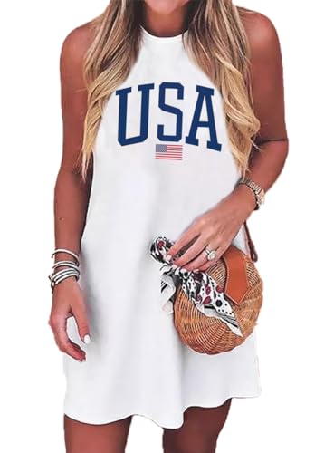Image of Hotter Than a Hoochie Coochie Mini Dress Women Vintage Country Music Tank Dress Sleeveless Summer Vacation Dress