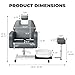 Reclining Pedicure Chair with Stool, Footrest & Massage Foot Basin, Height Adjustable Pedicure Unit Station, 360 Swivel Hydraulic Pedi Chair for Foot Bath Pedicure Chairs, Beauty Spa Salon, Gray