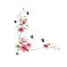 1 X DIY Removable wall stickers wall graphics and wall decals Quote Decal Art Vinyl Wall Sticker Bedroom bathroom tiles with flowers and butterflies